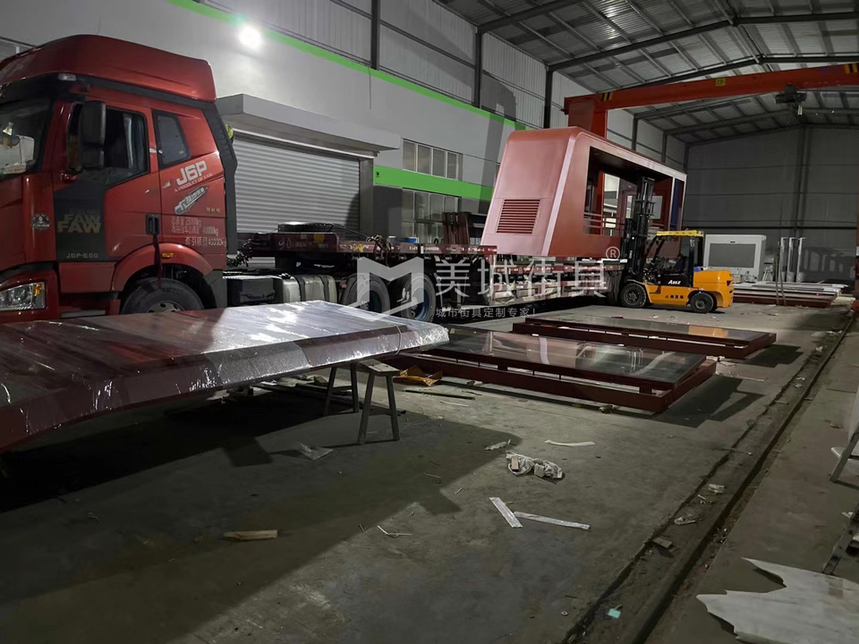 2022.10.6美城街具供應忻州第二車、第三車候車亭發(fā)貨記錄